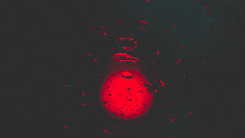 Red Lights Bokeh Circle Reflection Dark Background 5k