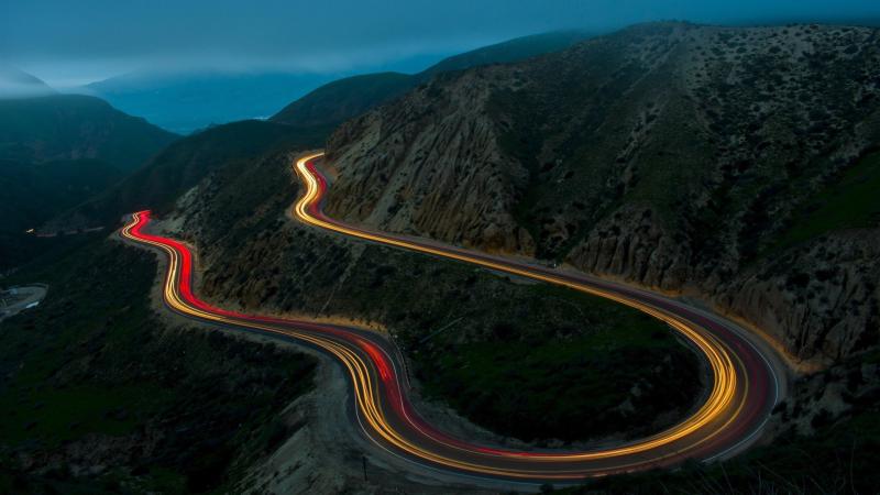 Road Landscape Long Exposure