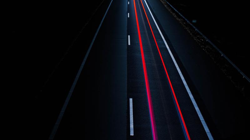 Road Light Trail Long Exposure