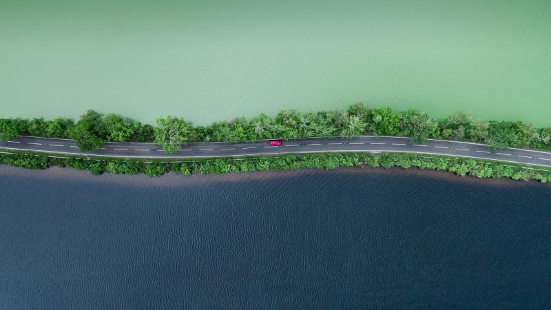 Road Separating Two Lochs Scottish Highlands 5k