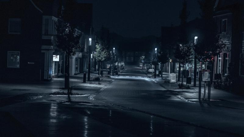 Road Street Night Outdoors Cityscape Evening 5k