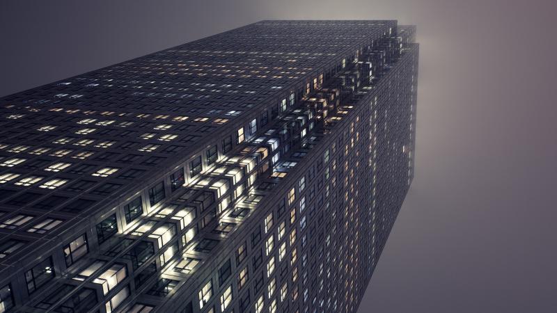 Skycrapper View From Bottom To Top 4k