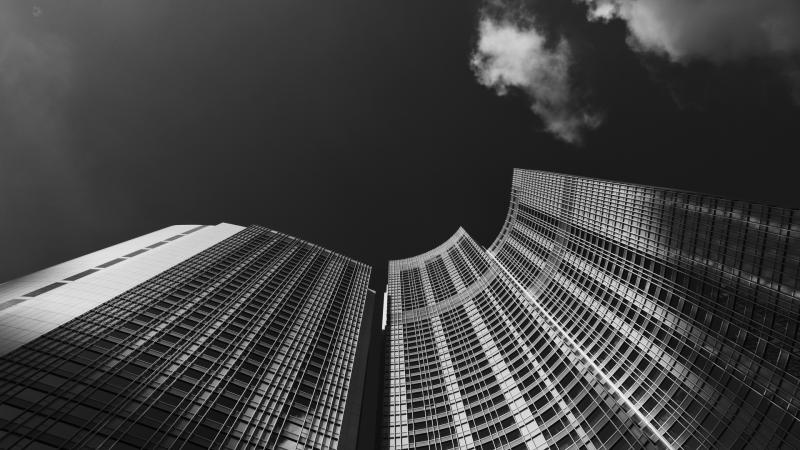 Skycrappers Monochrome - Wallpaper Download