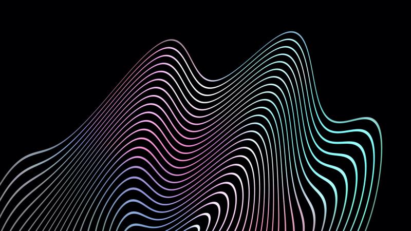 Swirl Lines Dark Abstract Glow 5k