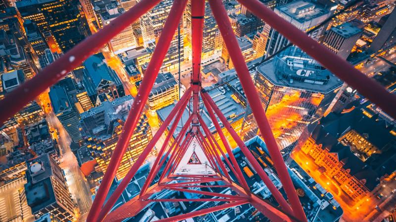 Triangle View From Crane Top 4k