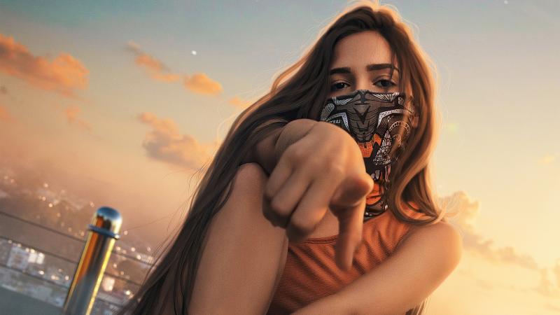 Urban Girl Mask Outdoor