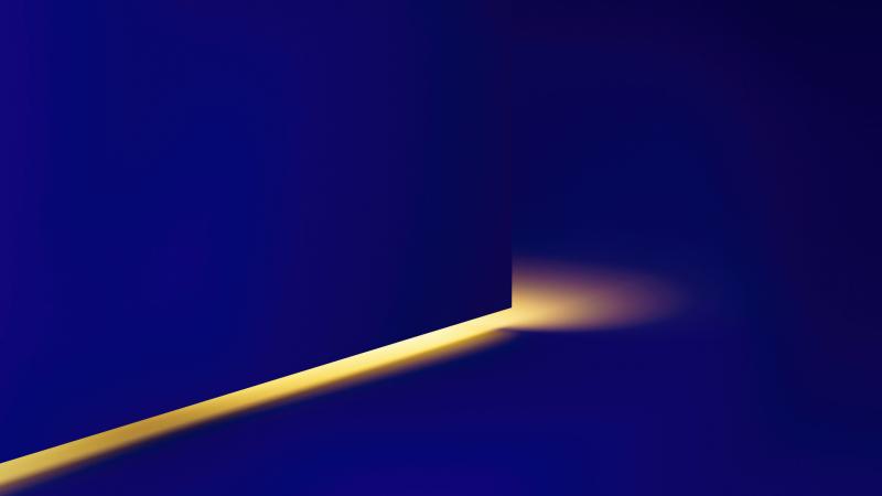 Yellow Light Room Abstract 5k