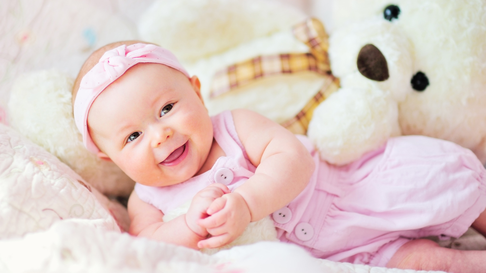 Cute Baby With Teddy Bear