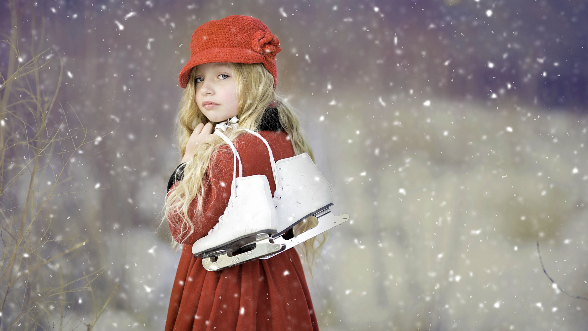 Cute Girl Ice Skates