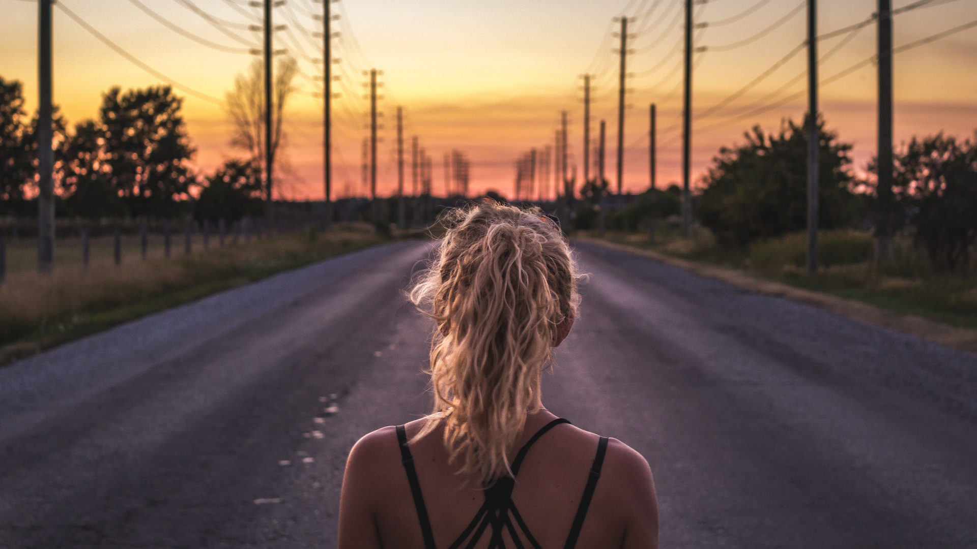 Girl Running Jogging Working Out Sunrise