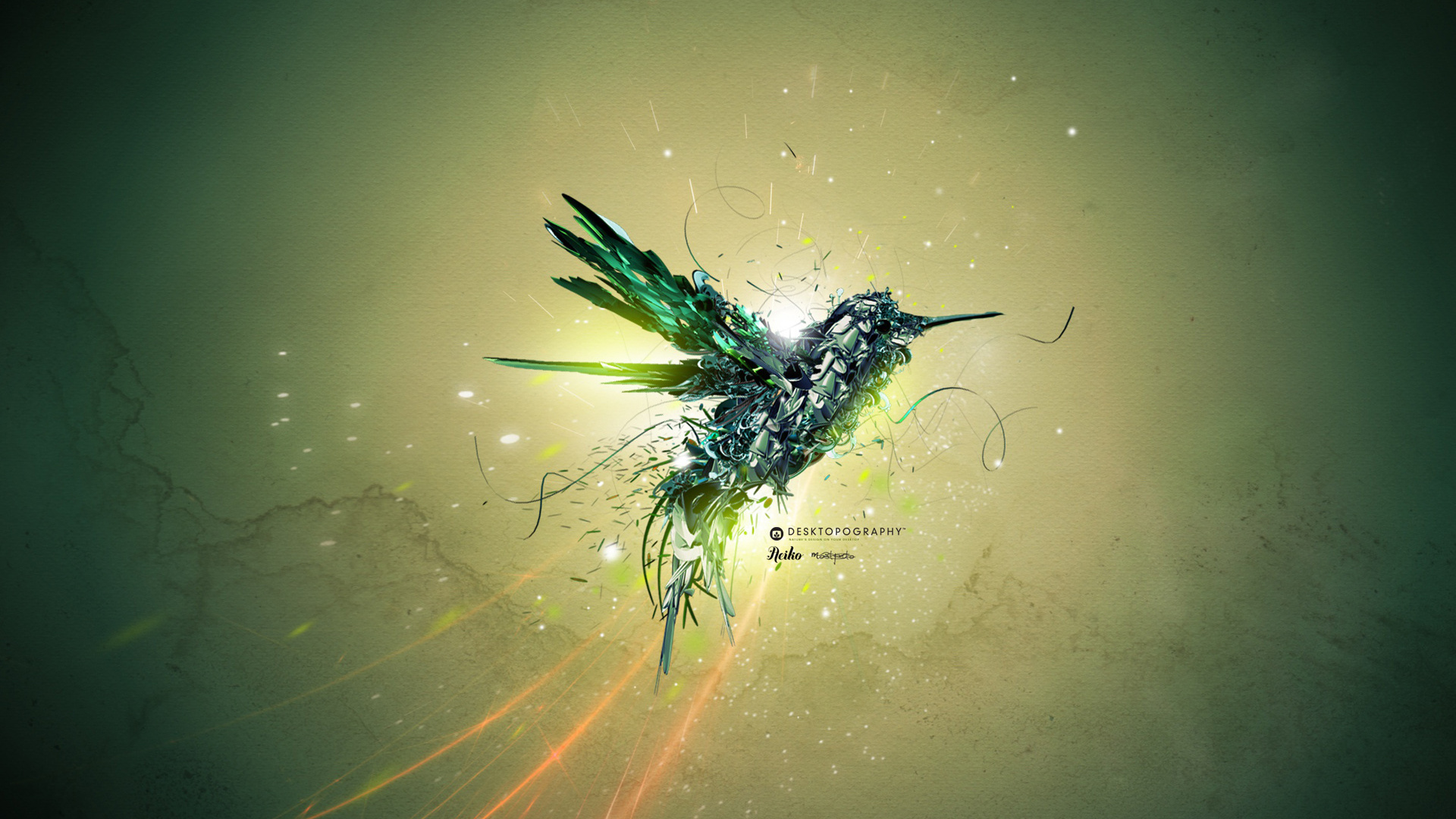 Green Bird Art