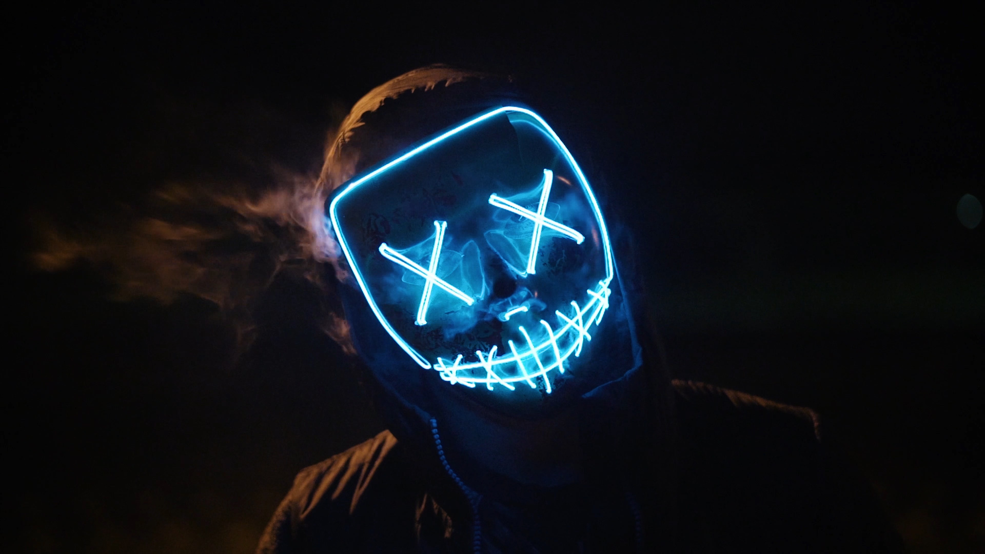 Man Wearing Blue Mask