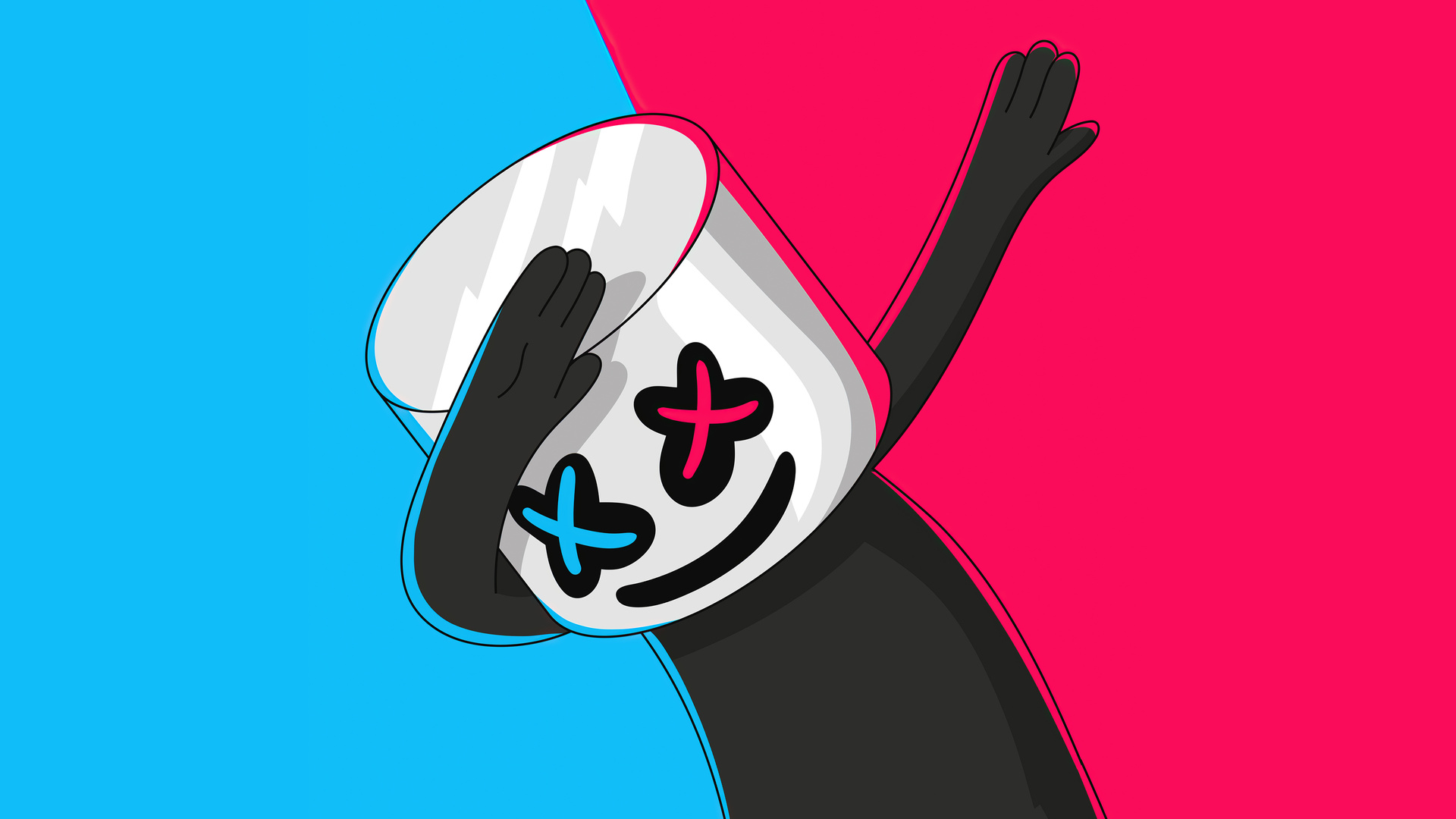 Marshmello Cartoonic Art 4k