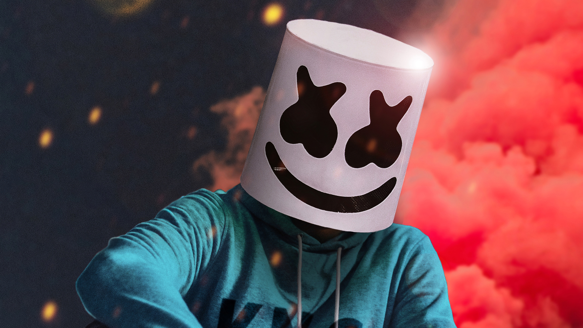 Marshmello Mask Colors 4k