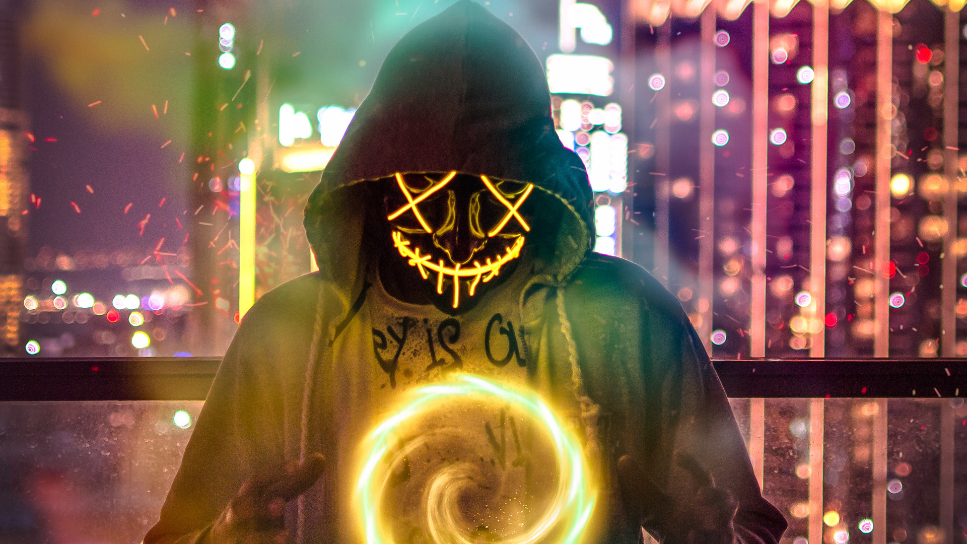 Mask Guy Performing Chakra