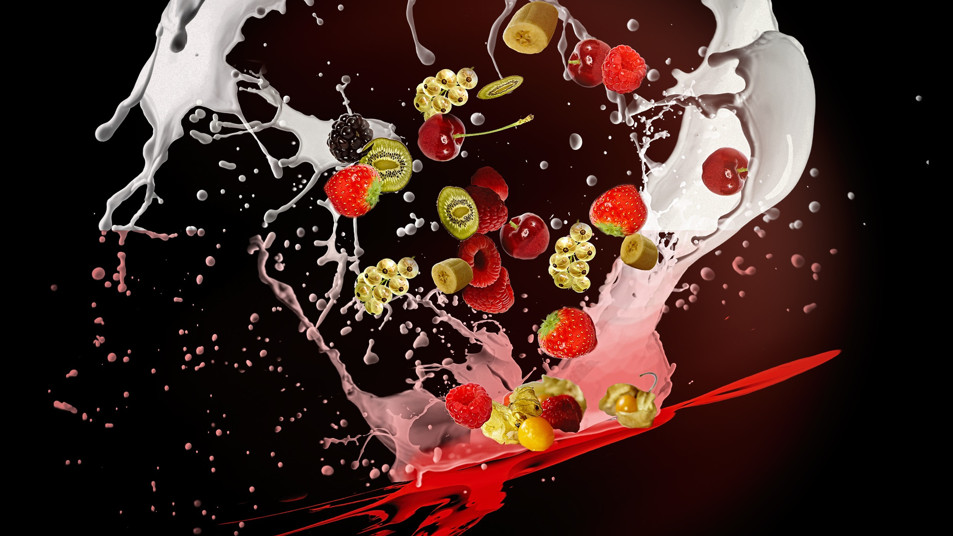 Milkshake Fruits Desert Movemenet