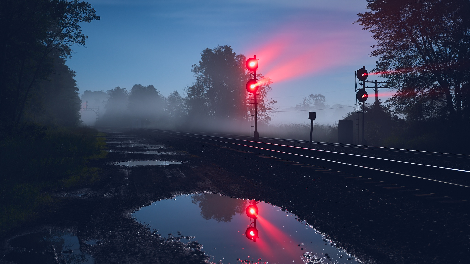 Railway Track Light Exposure