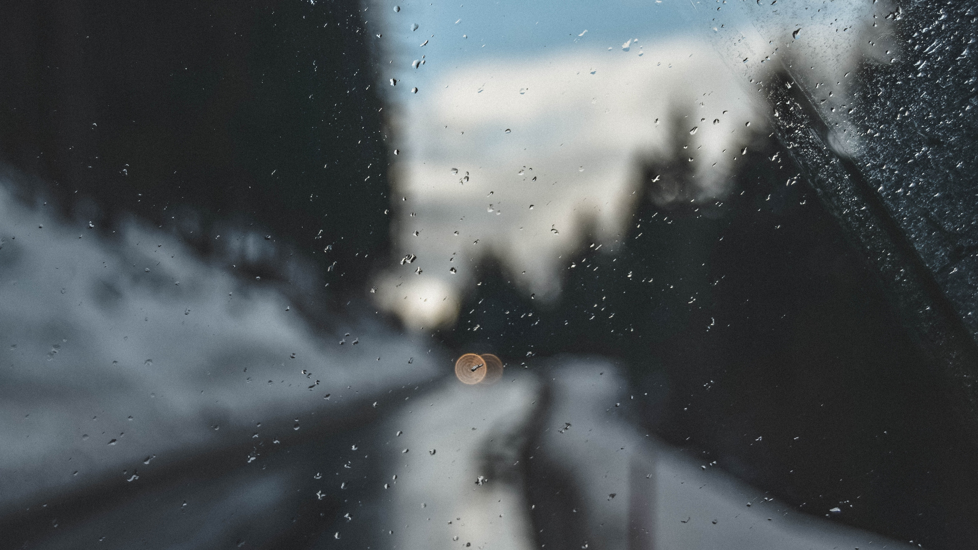 Raindrops On Glass Window