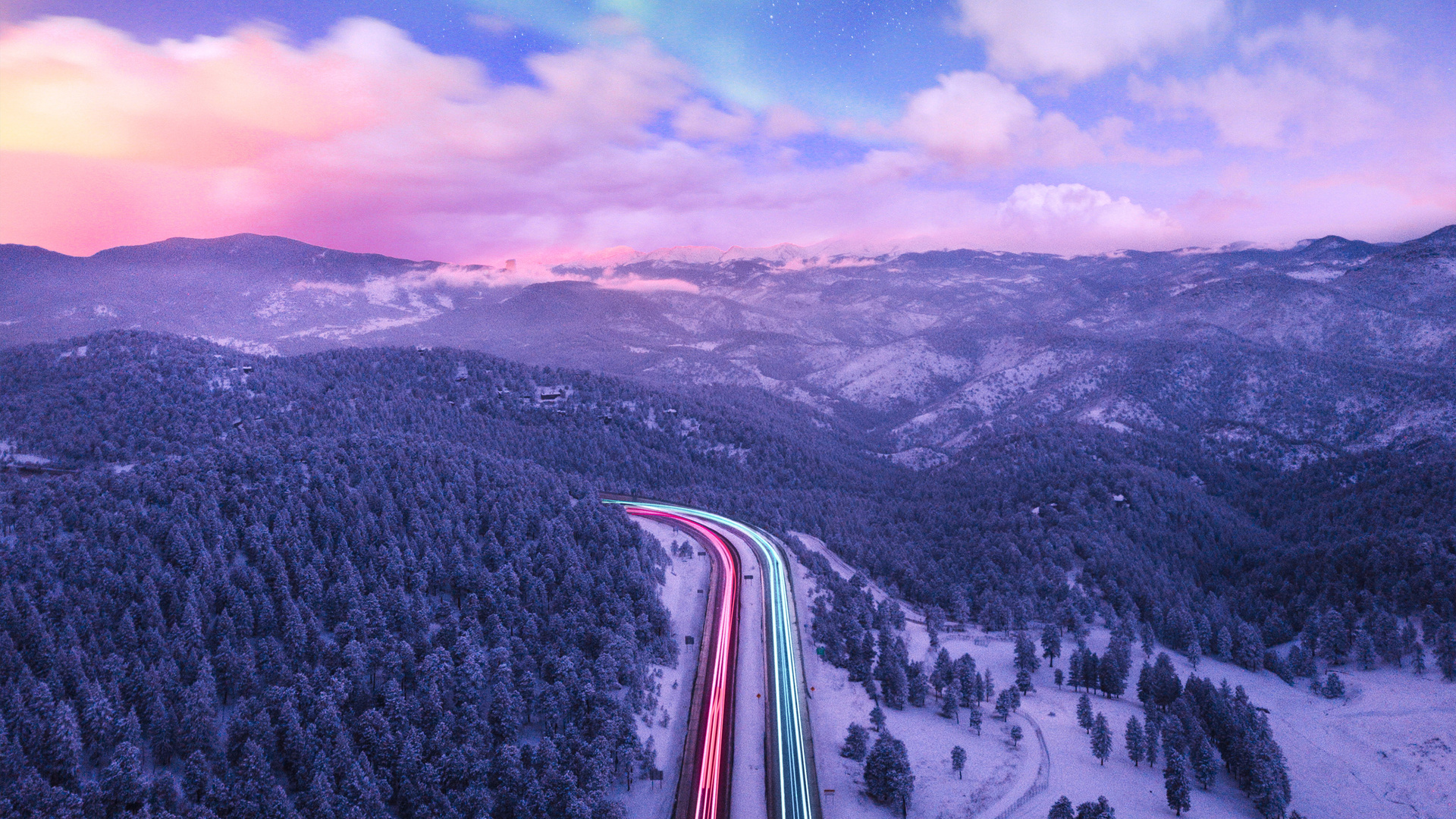 Road Trails Long Exposure Colorful 4k