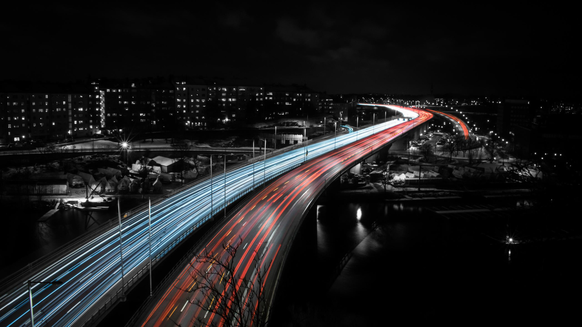 Stockholm Highway Speed Trails Lights
