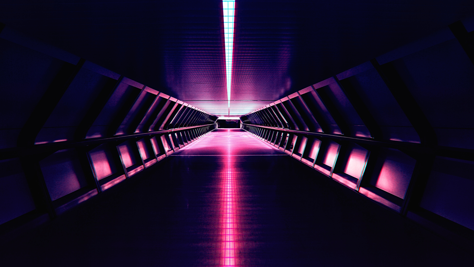 Synthwave Aesthetic Corridor 4k