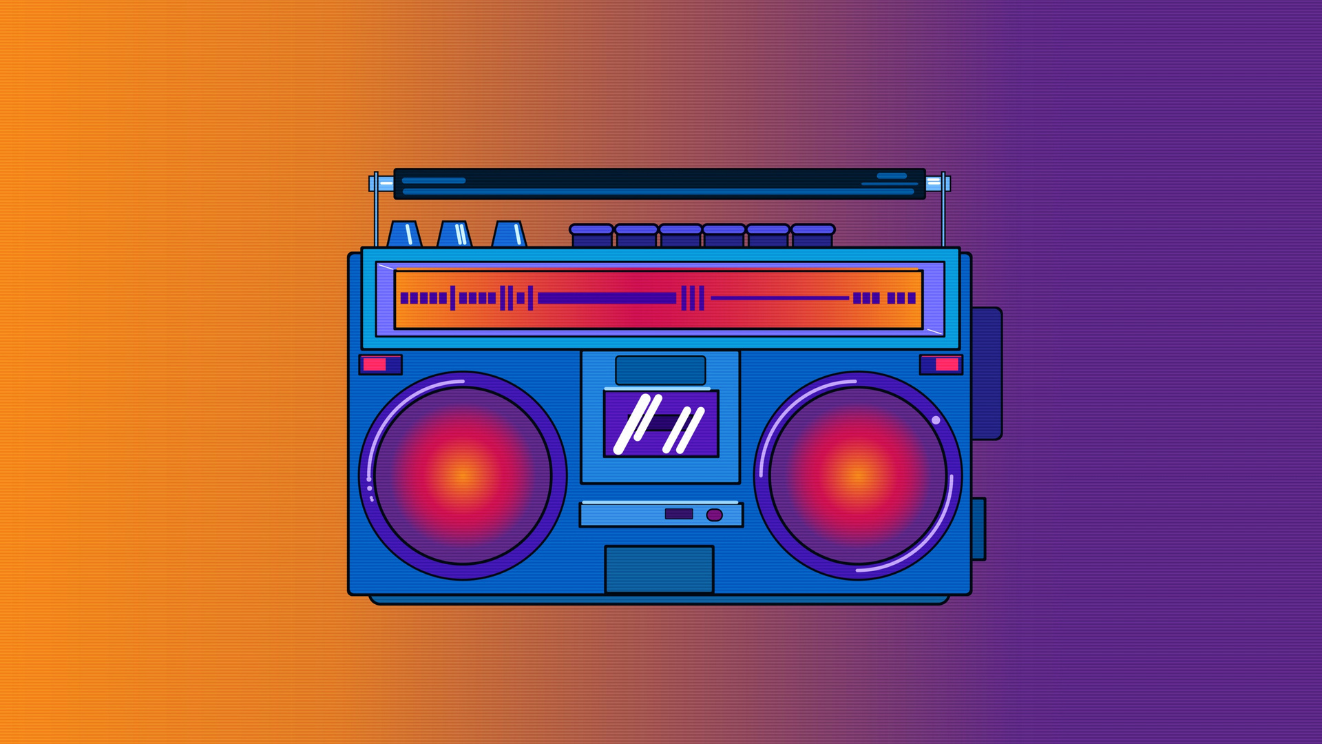 Synthwave Portable Music Stereo