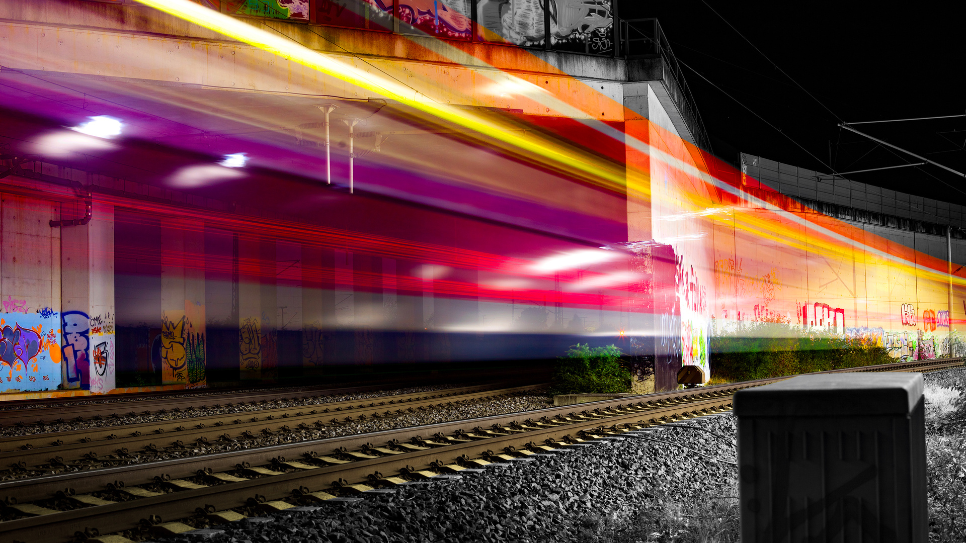 Train Long Exposure Lights Photography