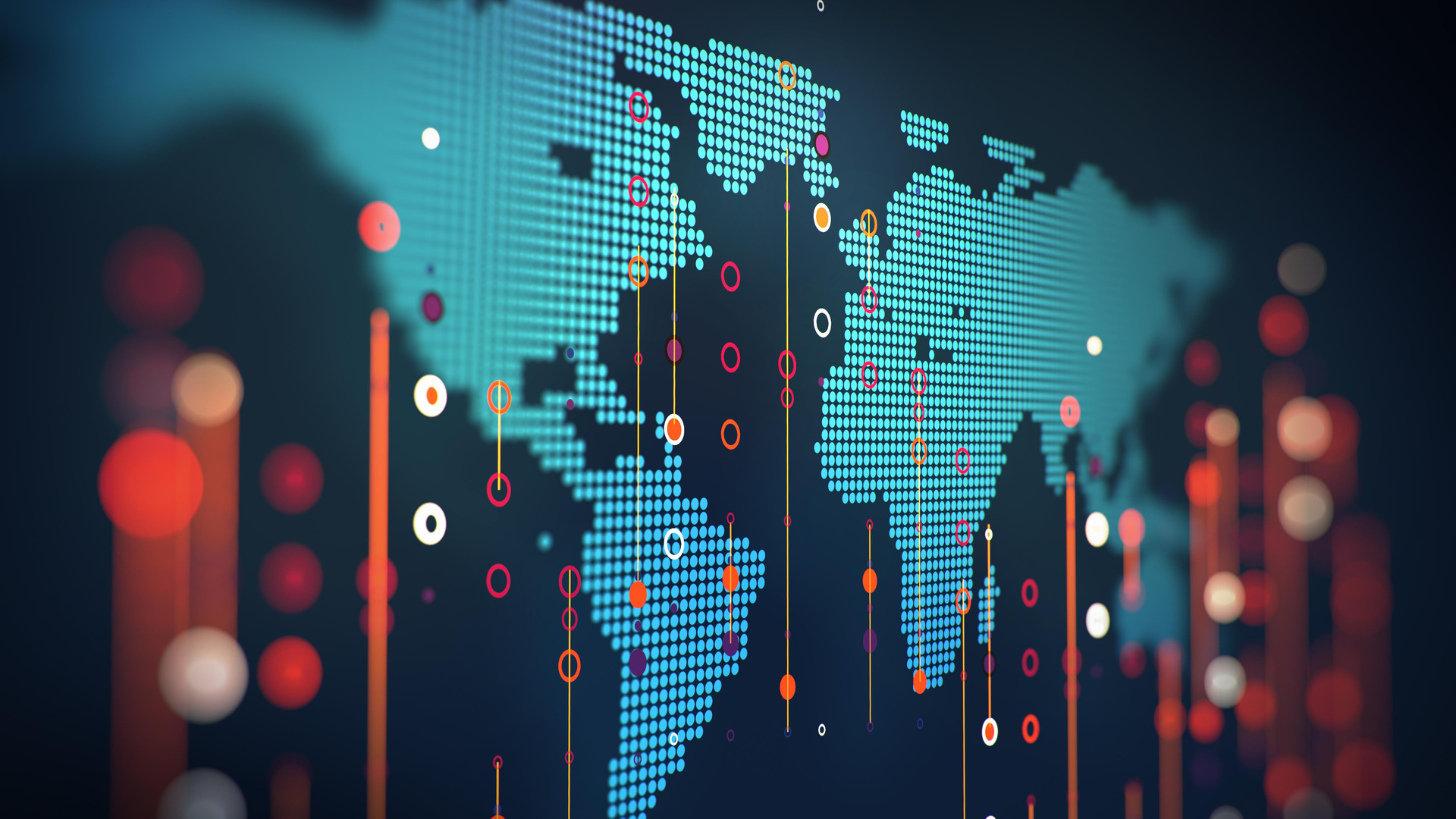 World Map Lights