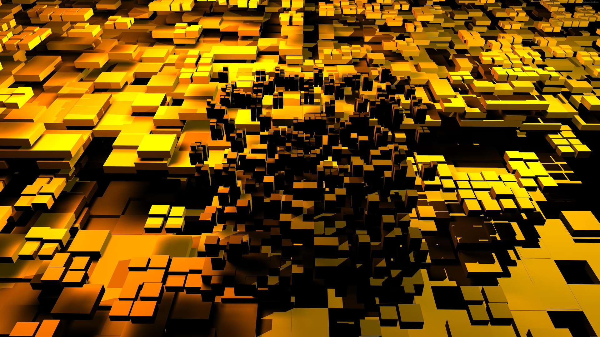 3d Cubes Gold 5k
