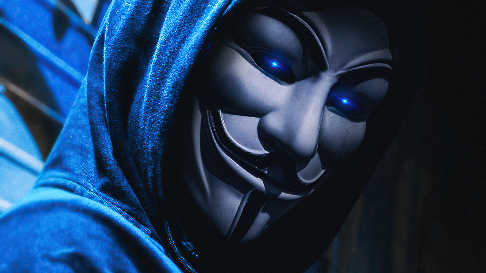 Anonymus Guy White Mask 4k
