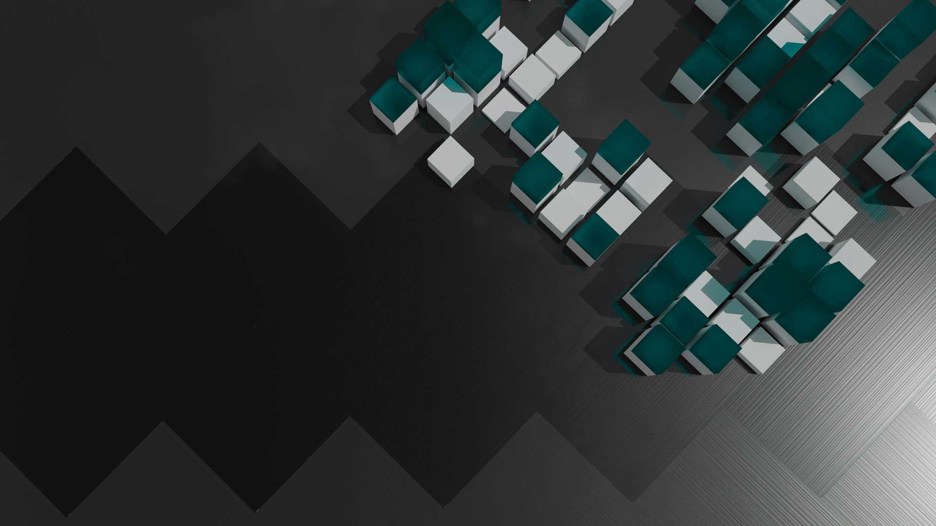 Black White Photo Green Squares