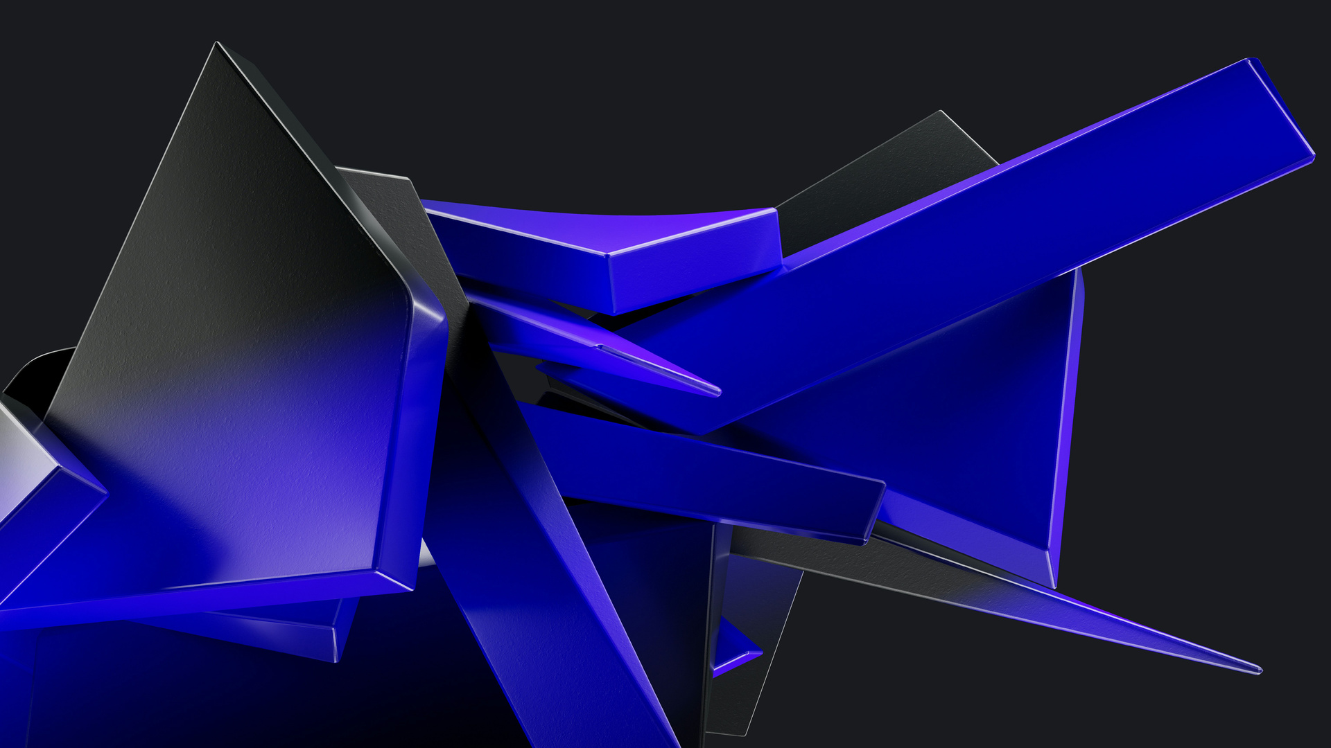 Blue Abstract Shapes 5k