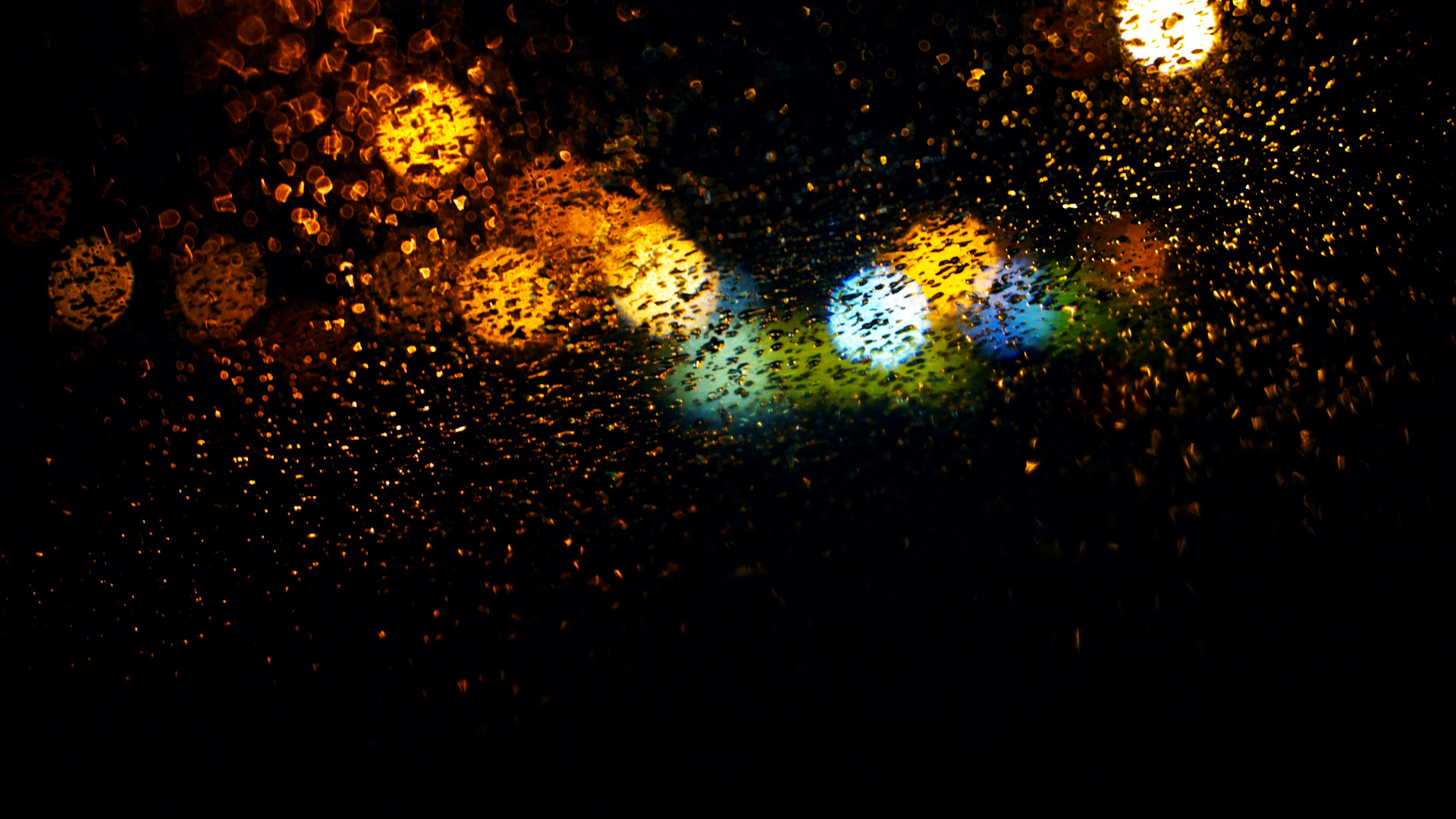 Blur Bokeh Effect Rain 5k