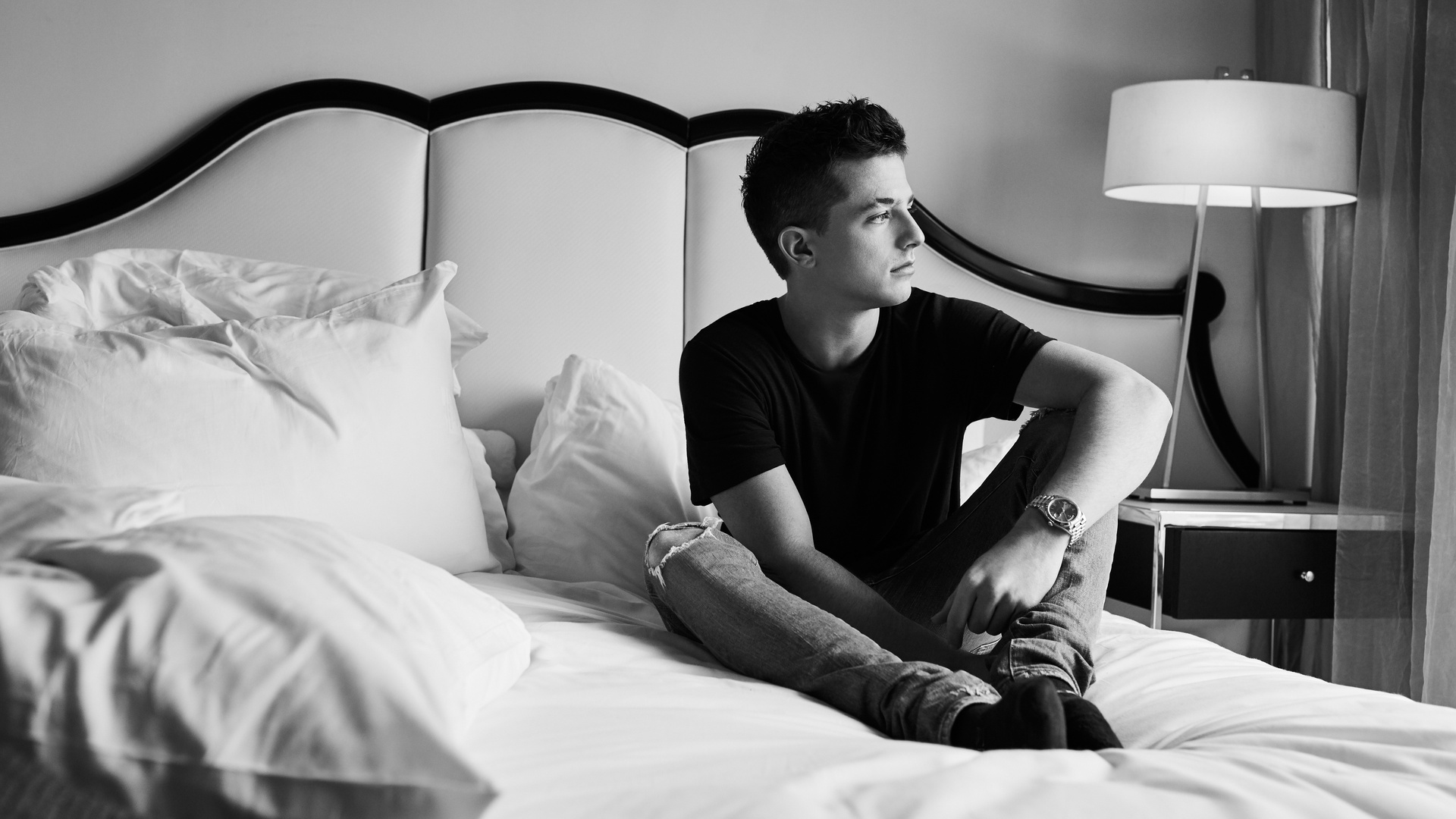 Charlie Puth Monochrome 5k 2018