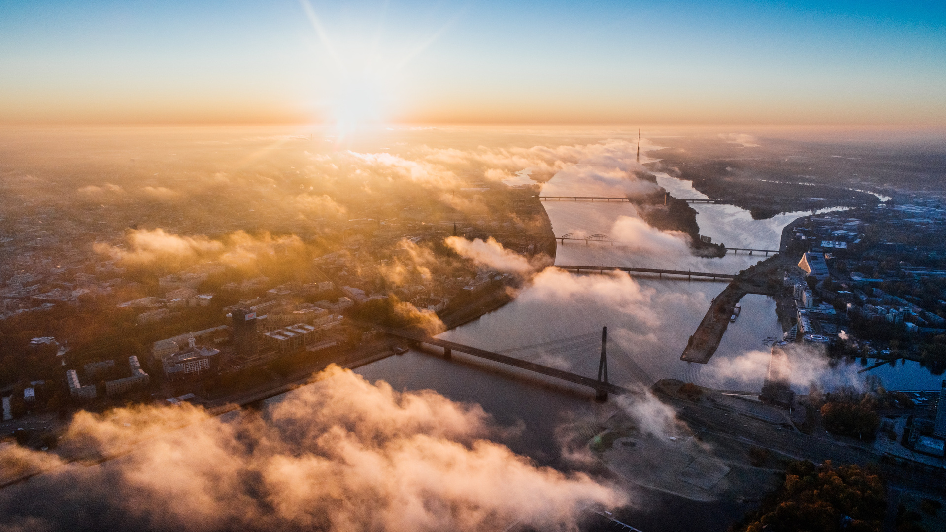 City Aerial View Buildings
