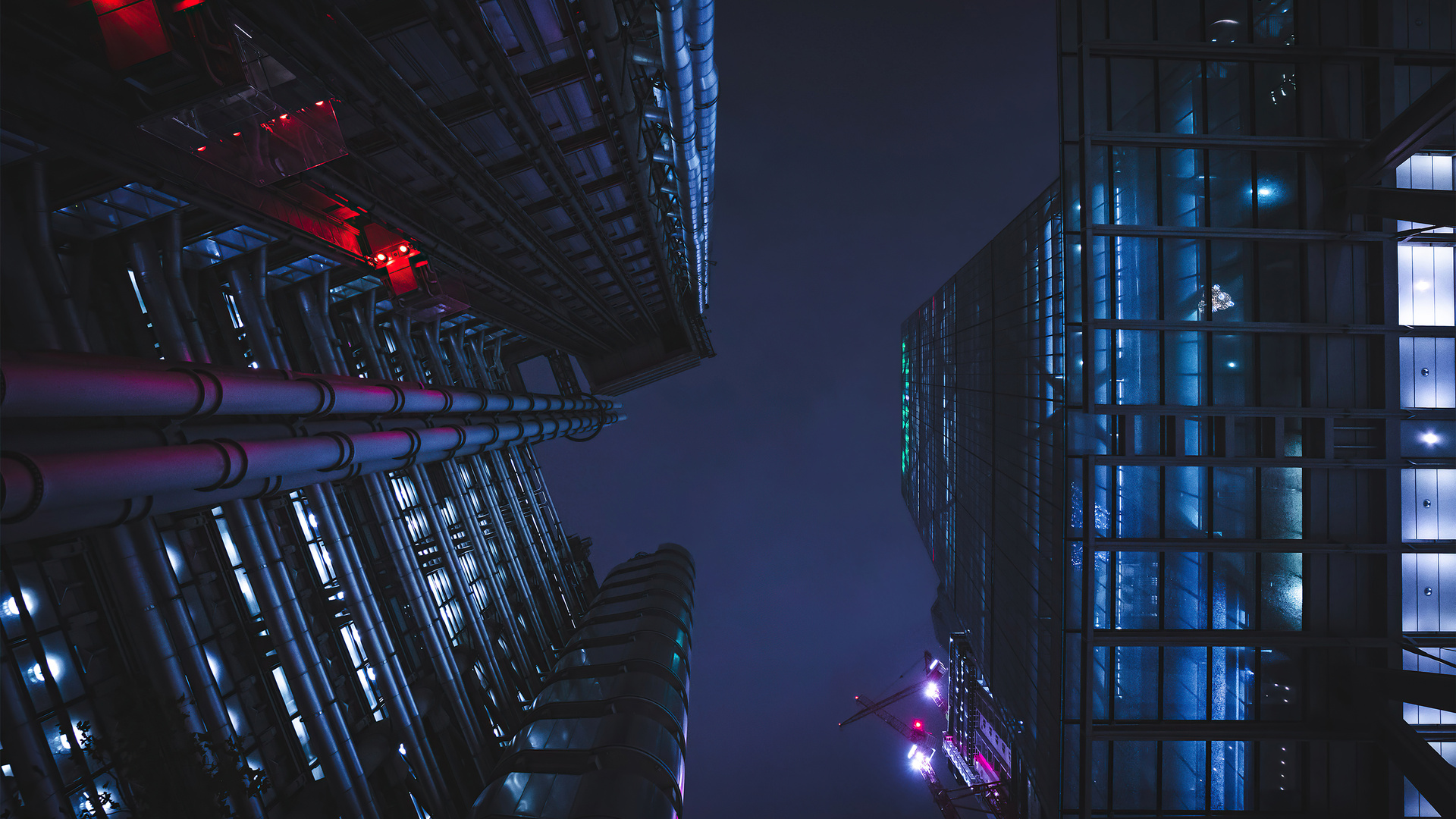 City Lights Night Buildings 5k