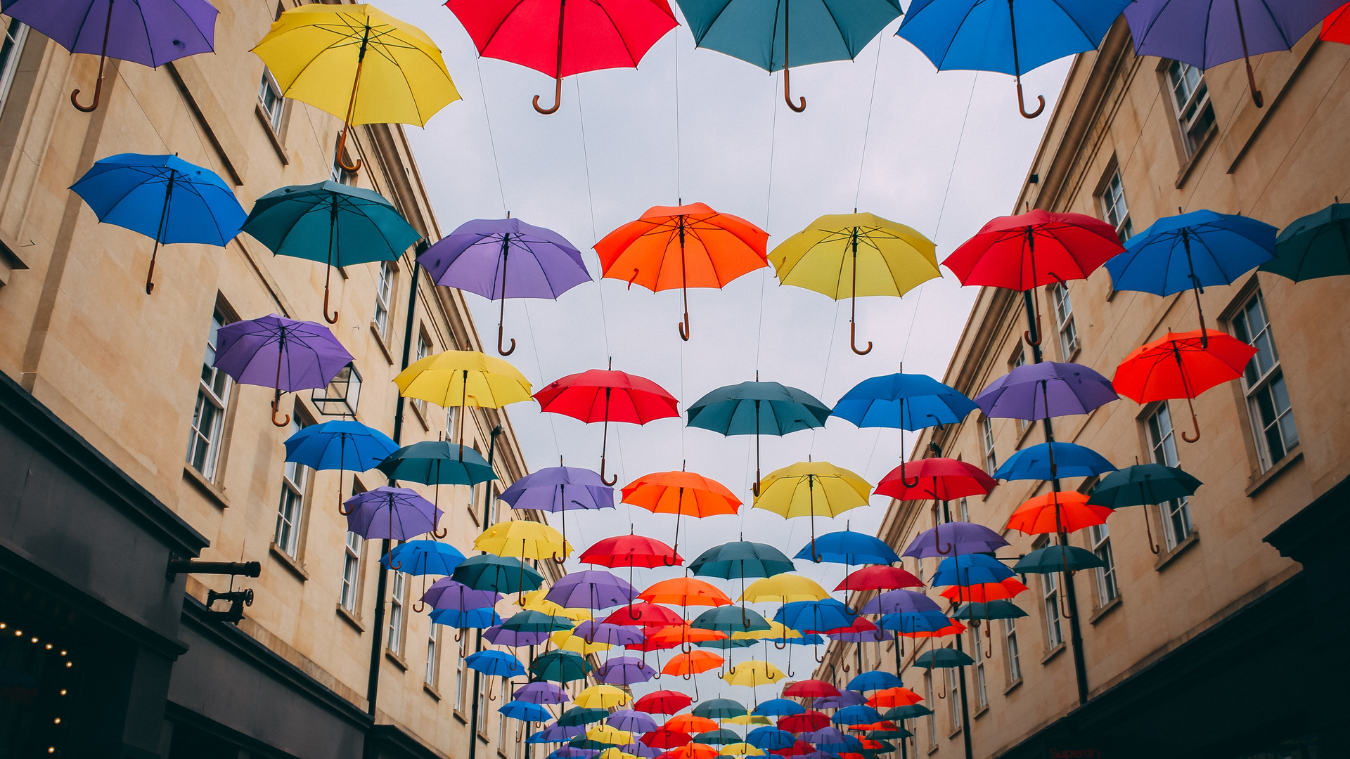 Colorful Umbrella City