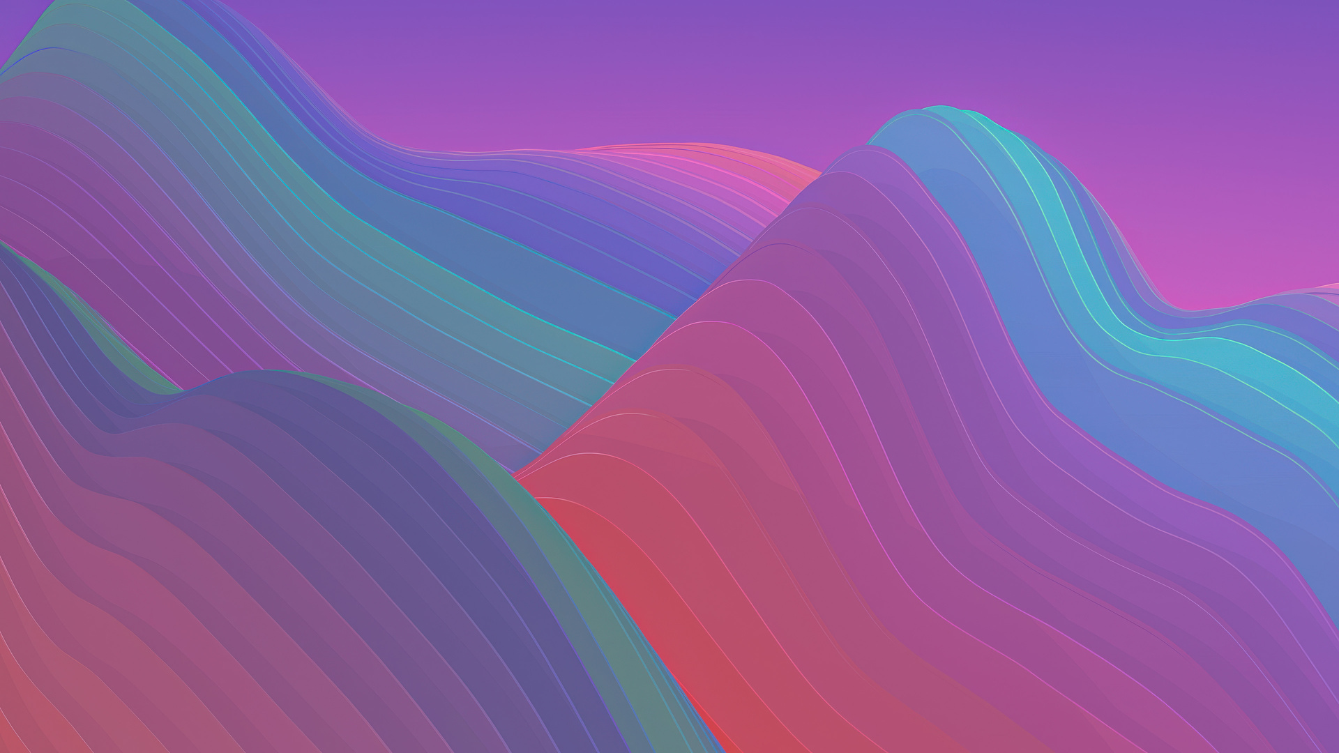 Colorful Wavy Lines 4k