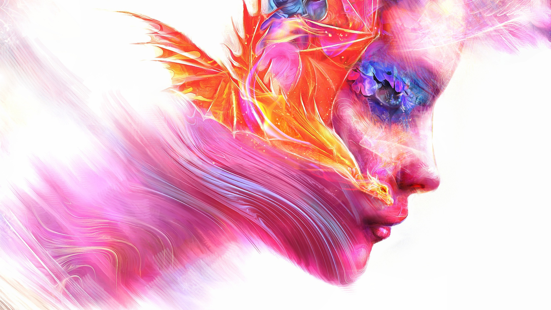 Colorful Women Face Artwork