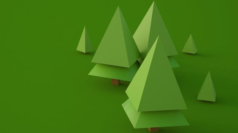 3d Trees Digital Art