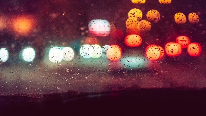 Abstract Night City Traffic Bokeh Effect 5k