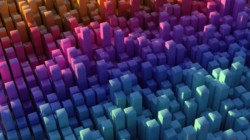 Abstract Voxel 4k