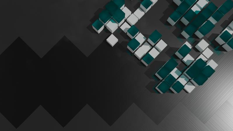 Black White Photo Green Squares