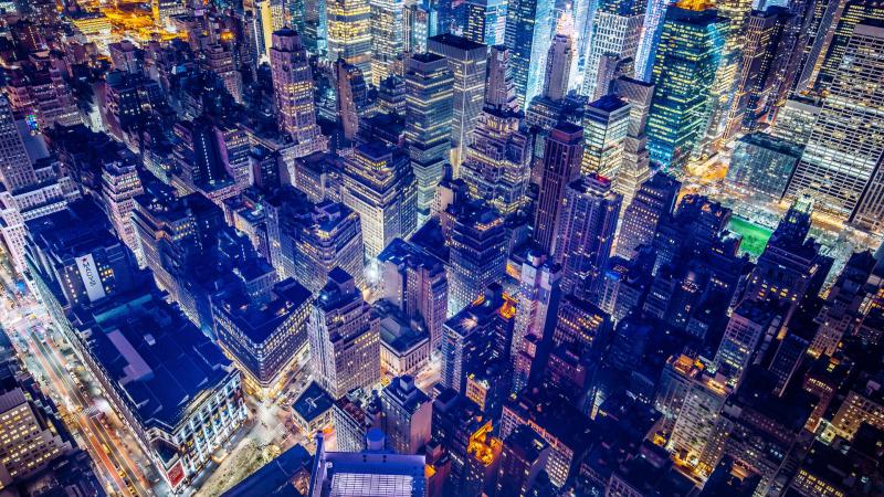 Buildings Night Lights 5k