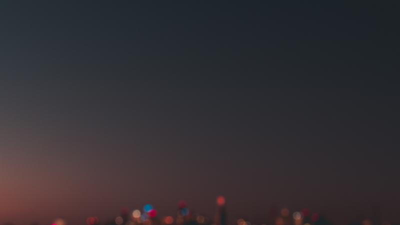 Buildings View Blur Lights Effect Sky