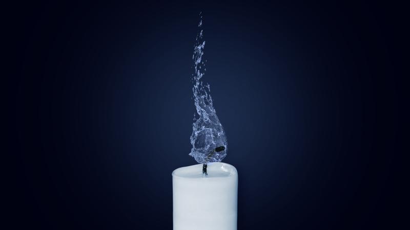 Candle Water Flame Illustration