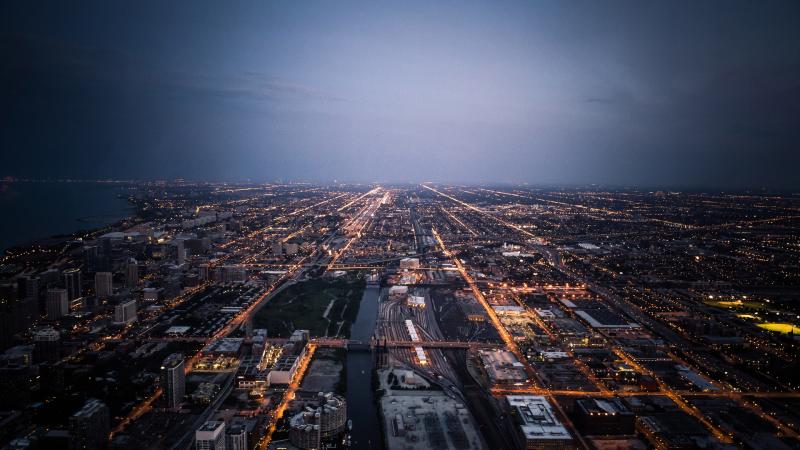 Chicago Cityscape Lights Road 5k