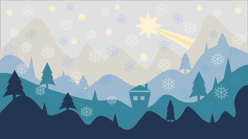 Christmas Flat Design Background