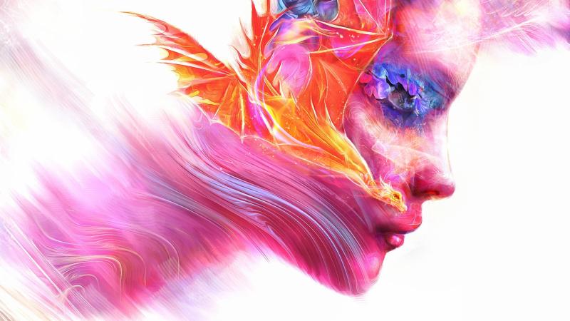 Colorful Women Face Artwork