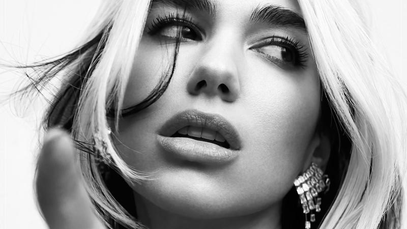 Dua Lipa Monochrome 4k